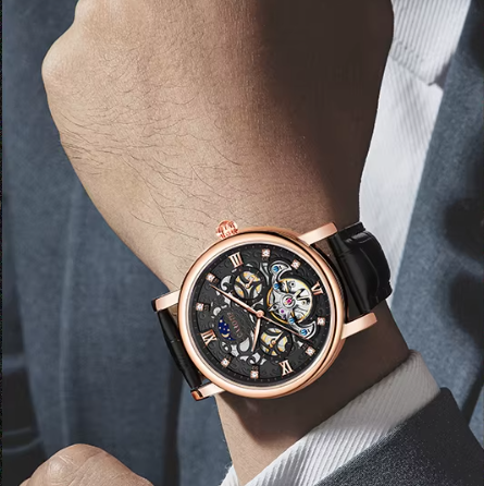 GERALD® OROLOGIO MECCANICO AUTOMATICO IN PELLE