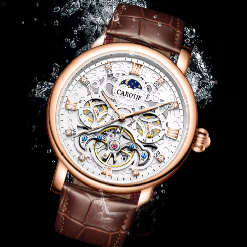 GERALD® OROLOGIO MECCANICO AUTOMATICO IN PELLE