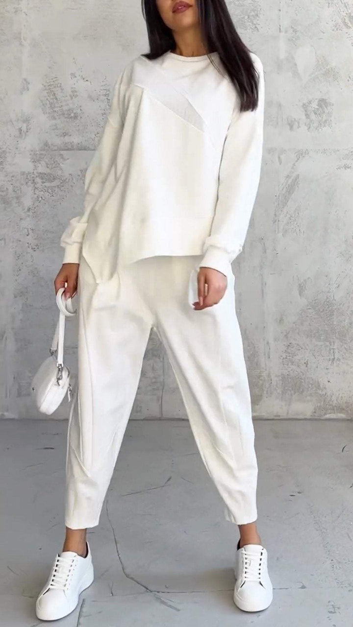 Floriana™ | Completo a Due Pezzi con Collo Rotondo e Maniche Lunghe