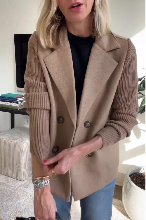Delfina® | Blazer Elegante con Maniche in Maglia
