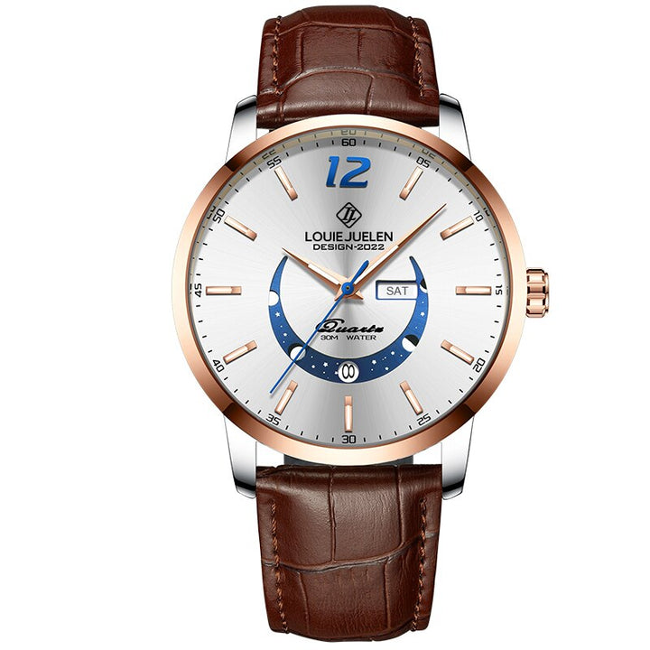 Mauro® | Orologio Elegante con Fasi Lunari