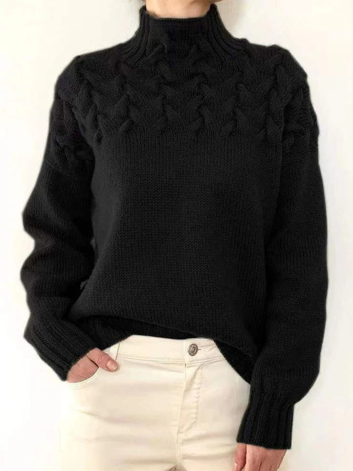 MARTINA™| Maglione collo alto in lana